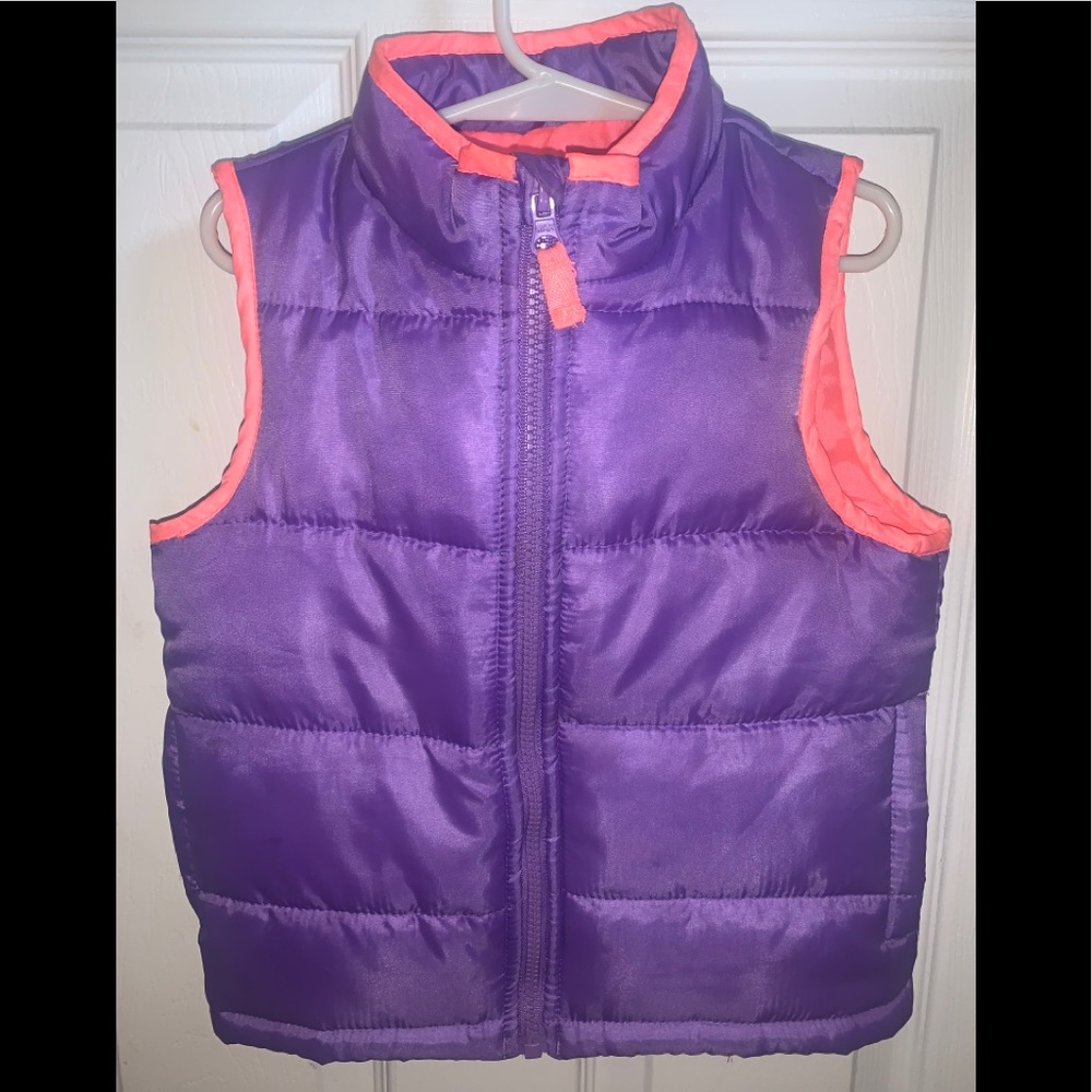 GIRLS PURPLE PUFF VEST